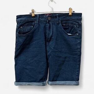 TRUTH SUBSTANCE Men's Dark Navy Denim Jean Shorts